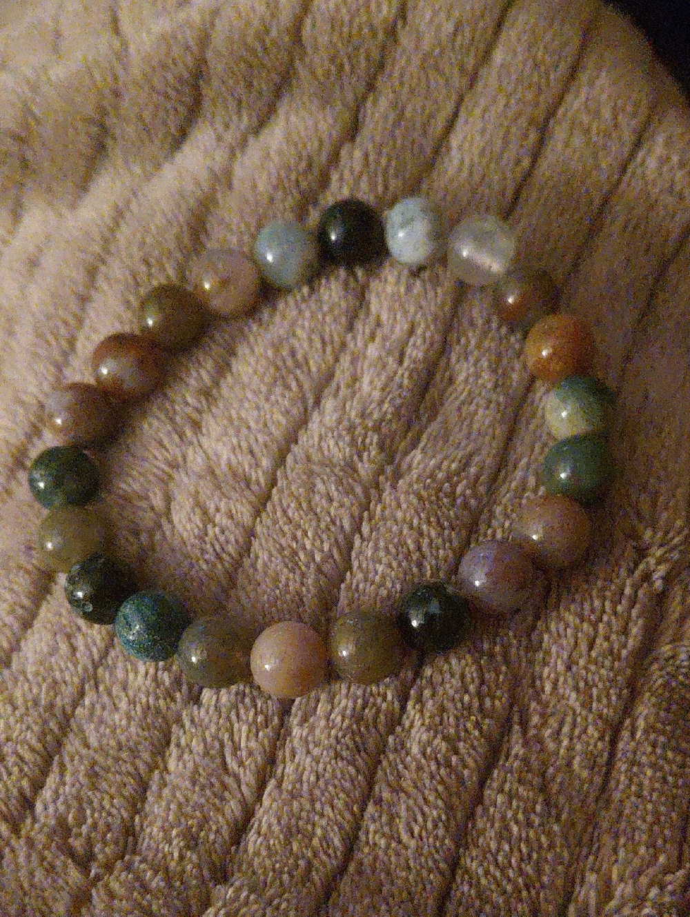 Multicolor Natural Stone Beaded Stretch Bracelet - Women Jewelry